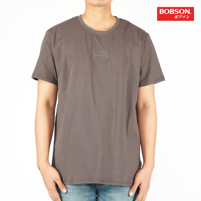 Bobson Japanese Men's Basic Tees Round Neck Top for Men Missed Lycra Fabric Trendy Fashion High Quality Apparel Comfortable Casual Top for Men Slim Fit 149059 (Pavement)