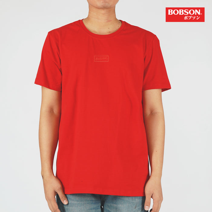 Bobson Japanese Men's Basic Tees Round Neck Top for Men Missed Lycra Fabric Trendy Fashion High Quality Apparel Comfortable Casual Top for Men Slim Fit 149021 (Barbados Cherry)