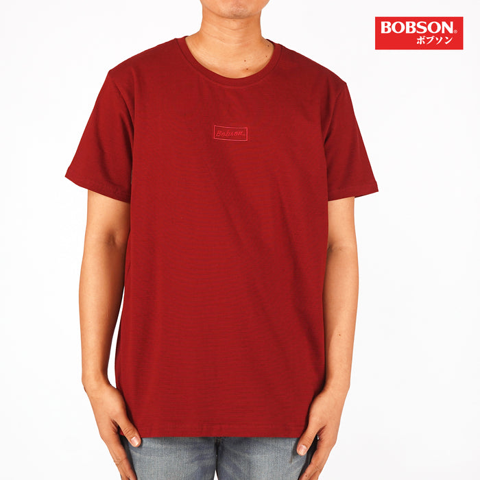 Bobson Japanese Men's Basic Tees Round Neck Top for Men Missed Lycra Fabric Trendy Fashion High Quality Apparel Comfortable Casual Top for Men Slim Fit 149021 (Maroon)
