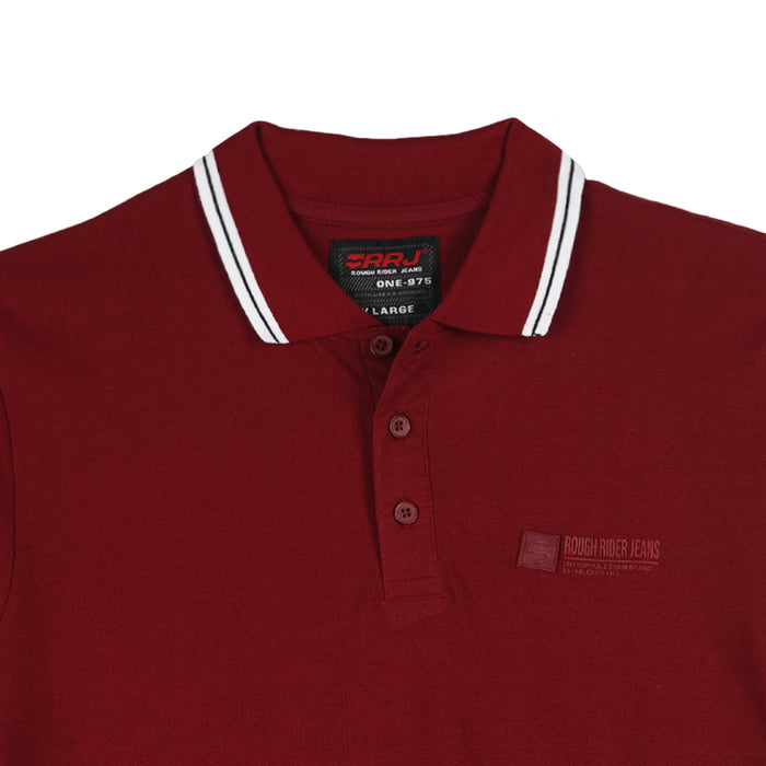 RRJ Basic Collared for Men Semi Body Fitting Trendy fashion Casual Top Maroon Polo shirt for Men 137523-U (Maroon)
