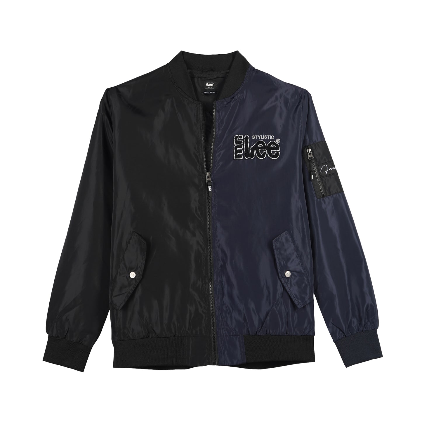 Stylistic Mr. Lee Men's Basic Bomber Jacket for Men Trendy Fashion High Quality Apparel Comfortable Casual Jacket for Men Regular Fit 130534 (Navy Black)