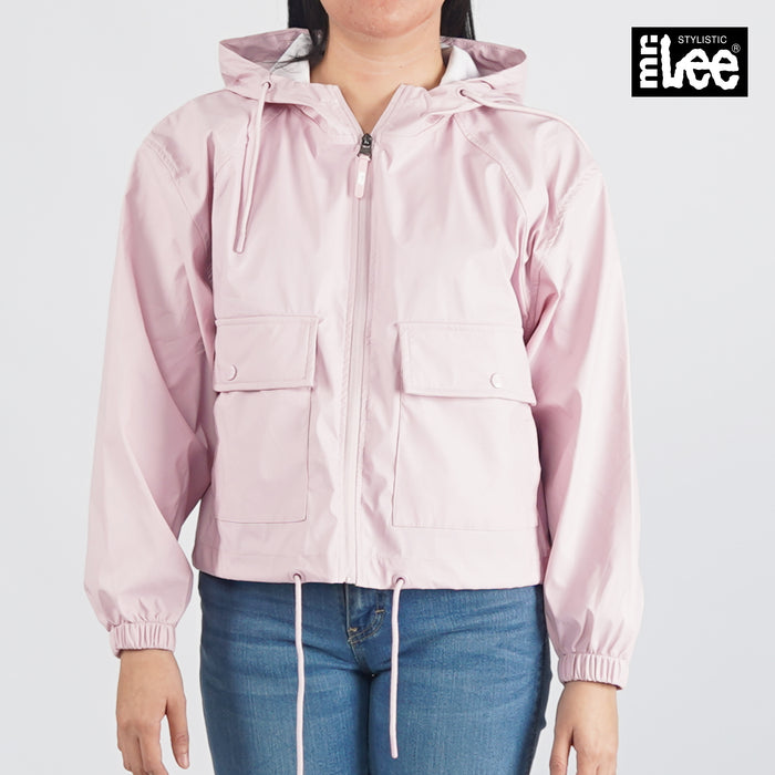 Stylistic Mr. Lee Ladies Basic Bomber Jacket Crop Trendy Fashion High Quality Apparel Comfortable Casual Jacket for Women 133459 (Pink)