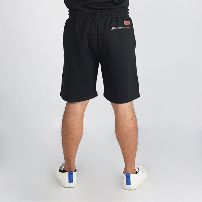 Bobson Japanese Men's Basic Non-Denim Jogger short Trendy Fashion High Quality Apparel Comfortable Casual Short for Men Mid Waist 118136 (Black)