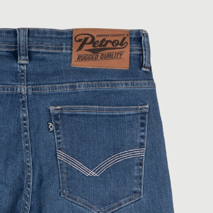 Petrol Basic Denim Pants for Men Skin Tight Fitting Mid Rise Trendy fashion Casual Bottoms Medium Shade Jeans for Men 152912-U (Medium Shade)