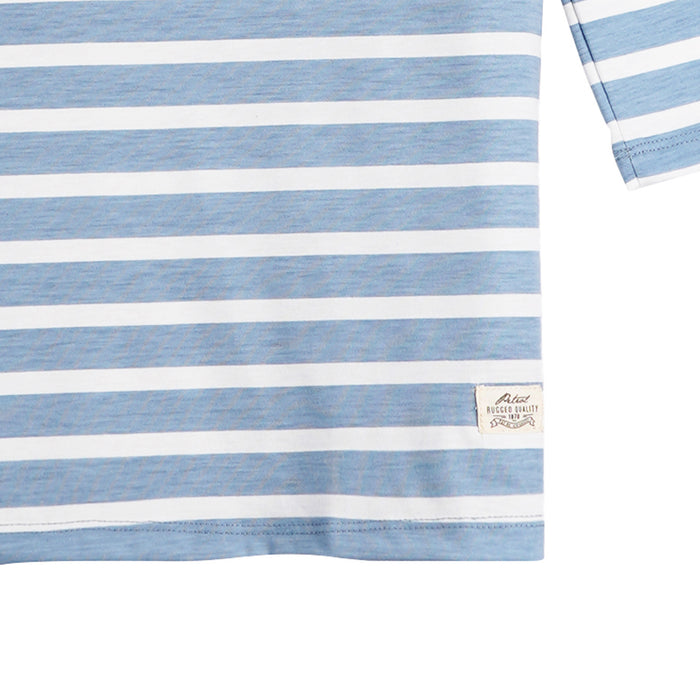 Petrol Basic Tees for Ladies Regular Fitting Shirt Stripe Jersey Fabric Trendy fashion Casual Top Smoke Blue T-shirt for Ladies 118743 (Smoke Blue)