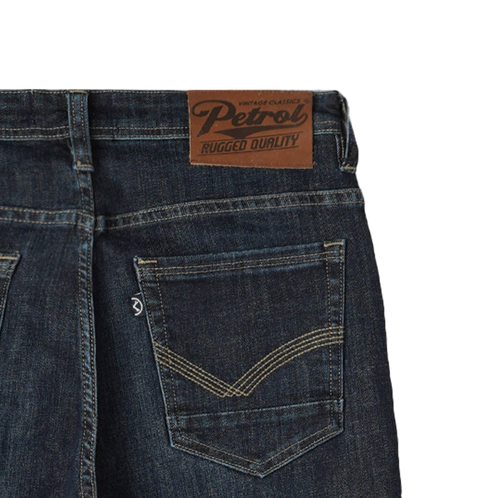 Petrol Basic Denim Pants for Men Skinny Fitting Mid Rise Trendy fashion Casual Bottoms Dark Shade Jeans for Men 150993 (Dark Shade)