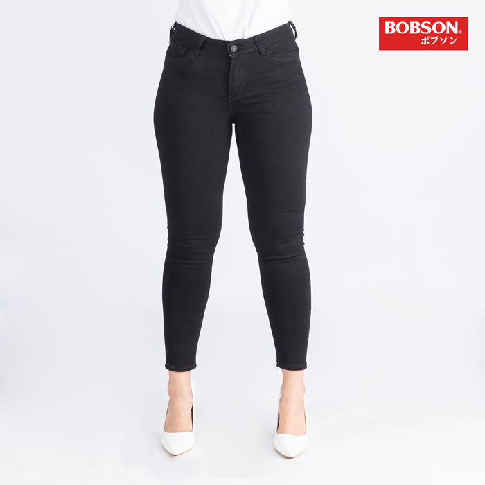 Bobson Japanese Ladies Basic Denim Extreme skinny Jeans for Women Trendy Fashion High Quality Apparel Comfortable Casual Pants for Women 149732 (Black)
