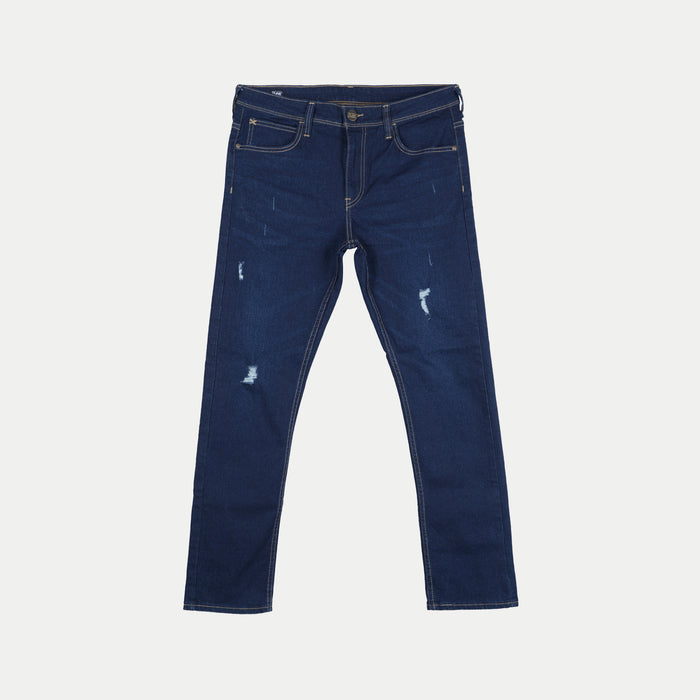 Stylistic Mr. Lee Men's Basic Denim Pants for Men Trendy Fashion High Quality Apparel Comfortable Casual Jeans for Men Super skinny Mid Waist 152588 (Dark Shade)
