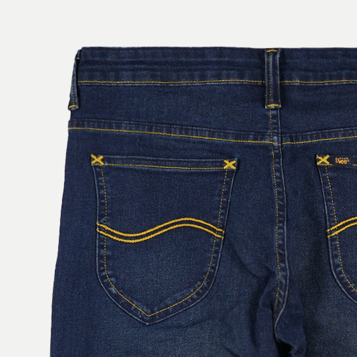 Stylistic Mr. Lee Men's Basic Denim Pants for Men Trendy Fashion High Quality Apparel Comfortable Casual Jeans for Men Super skinny Mid Waist 147100-U (Dark Shade)