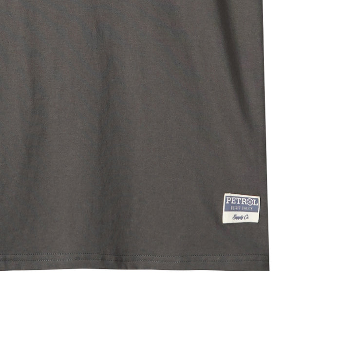 Petrol Basic Tees for Men Slim Fitting Shirt CVC Jersey Fabric Trendy fashion Casual Top Charcoal T-shirt for Men 141584-U (Charcoal)