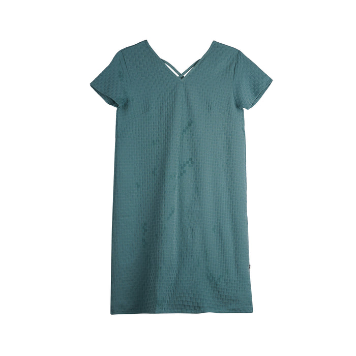 Stylistic Mr. Lee Ladies Basic V-Neck Dress for Women Trendy Fashion High Quality Apparel Comfortable Casual Dress for Women Regular Fit 141713 (Teal)