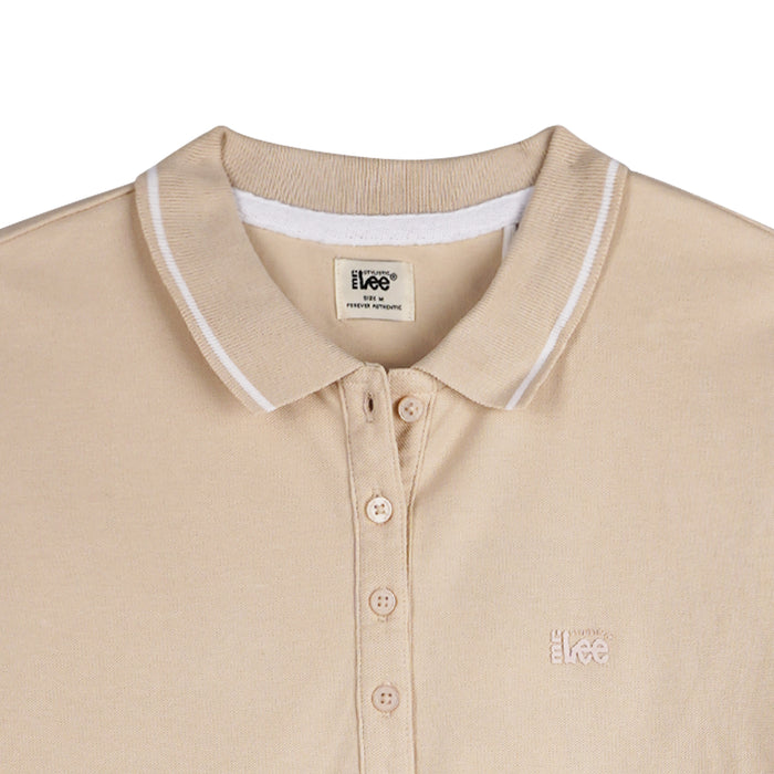 Stylistic Mr. Lee Ladies Basic Collared Shirt for Women Trendy Fashion High Quality Apparel Comfortable Casual Polo shirt for Women Regular Fit 139863 (Beige)