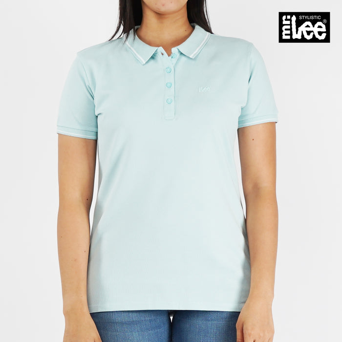 Stylistic Mr. Lee Ladies Basic Collared Shirt for Women Trendy Fashion High Quality Apparel Comfortable Casual Polo shirt for Women Regular Fit 139863 (Blue)