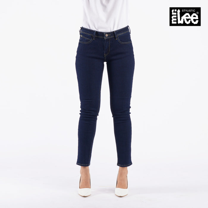 Stylistic Mr. Lee Ladies Basic Denim Pants for Women Trendy Fashion High Quality Apparel Comfortable Casual Jeans for Women Slim Fit Mid Waist 141180 (Dark Shade)