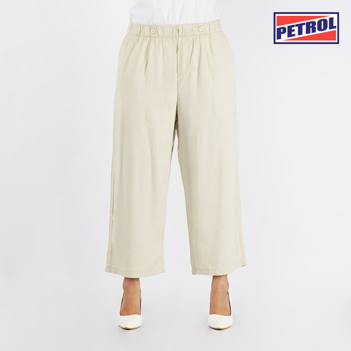 Petrol Ladies Basic Denim Culottes Pants Trendy Fashion High Quality Apparel Comfortable Casual Pants for Women Mid Waist 127562 (Beige)