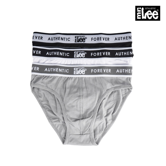 Stylistic Mr. Lee Men's Basic Accessories Innerwear 3in1 Hipster Brief for Men Trendy Fashion High Quality Apparel Comfortable Casual Brief for Men 108386 (Assorted)