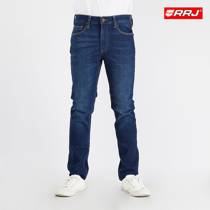RRJ Basic Denim Pants for Men Super Skinny Fitting Mid Rise Trendy fashion Casual Bottoms Dark Shade Jeans for Men 153394 (Dark Shade)