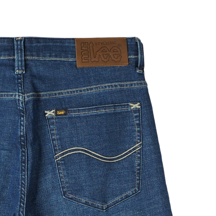 Stylistic Mr. Lee Men's Basic Denim Regular Straight Pants for Men Trendy Fashion High Quality Apparel Comfortable Casual Jeans for Men Mid Waist 152484 (Medium Shade)