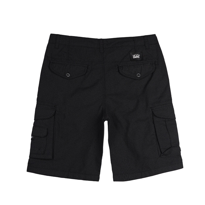 Stylistic Mr. Lee Men's Basic Non-Denim Cargo short for Men Trendy Fashion High Quality Apparel Comfortable Casual short for Men Mid Waist 135346 (Black)