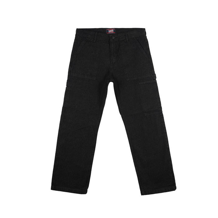 Petrol Basic Denim Carpent Pant's for Men Regular Fitting Mid Rise Rinse wash Fabric Trendy fashion Casual Bottoms Black Pant's for Men 153835 (Black)
