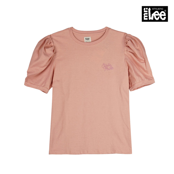 Stylistic Mr. Lee Ladies Basic Tees Round Neck for Women Trendy Fashion High Quality Apparel Comfortable Casual Top for Women Relaxed Fit 144128-U (Pink)
