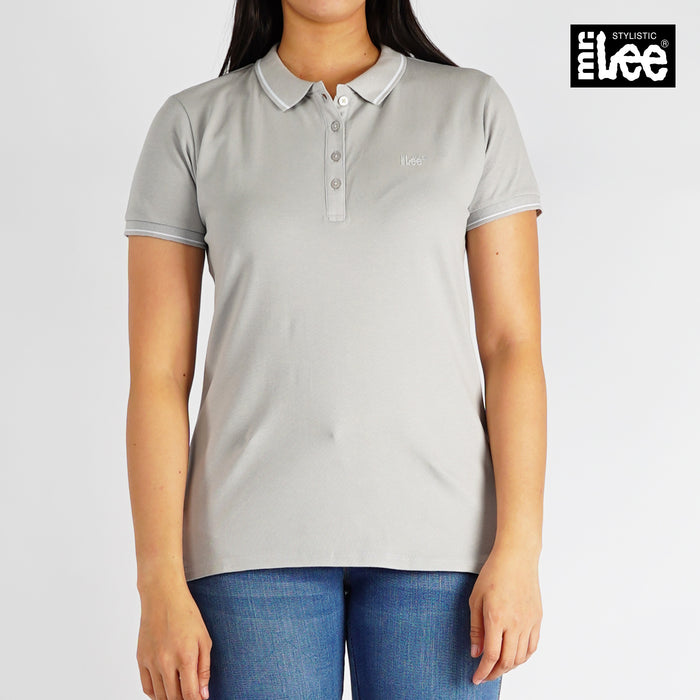 Stylistic Mr. Lee Ladies Basic Collared shirt for Women Trendy Fashion High Quality Apparel Comfortable Casual Polo shirt for Women Regular Fit 139879 (Gray)