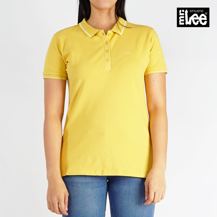 Stylistic Mr. Lee Ladies Basic Collared shirt for Women Trendy Fashion High Quality Apparel Comfortable Casual Polo shirt for Women Regular Fit 139879 (Yellow)