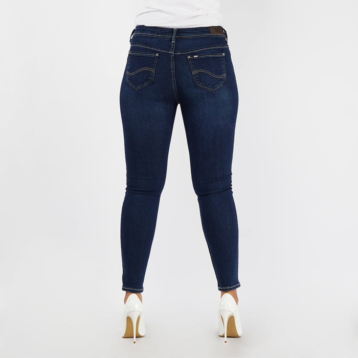 Stylistic Mr. Lee Ladies Basic Denim Pants for Women Trendy Fashion High Quality Apparel Comfortable Casual Jeans for Women Super Skinny 151690-U (Dark Shade)