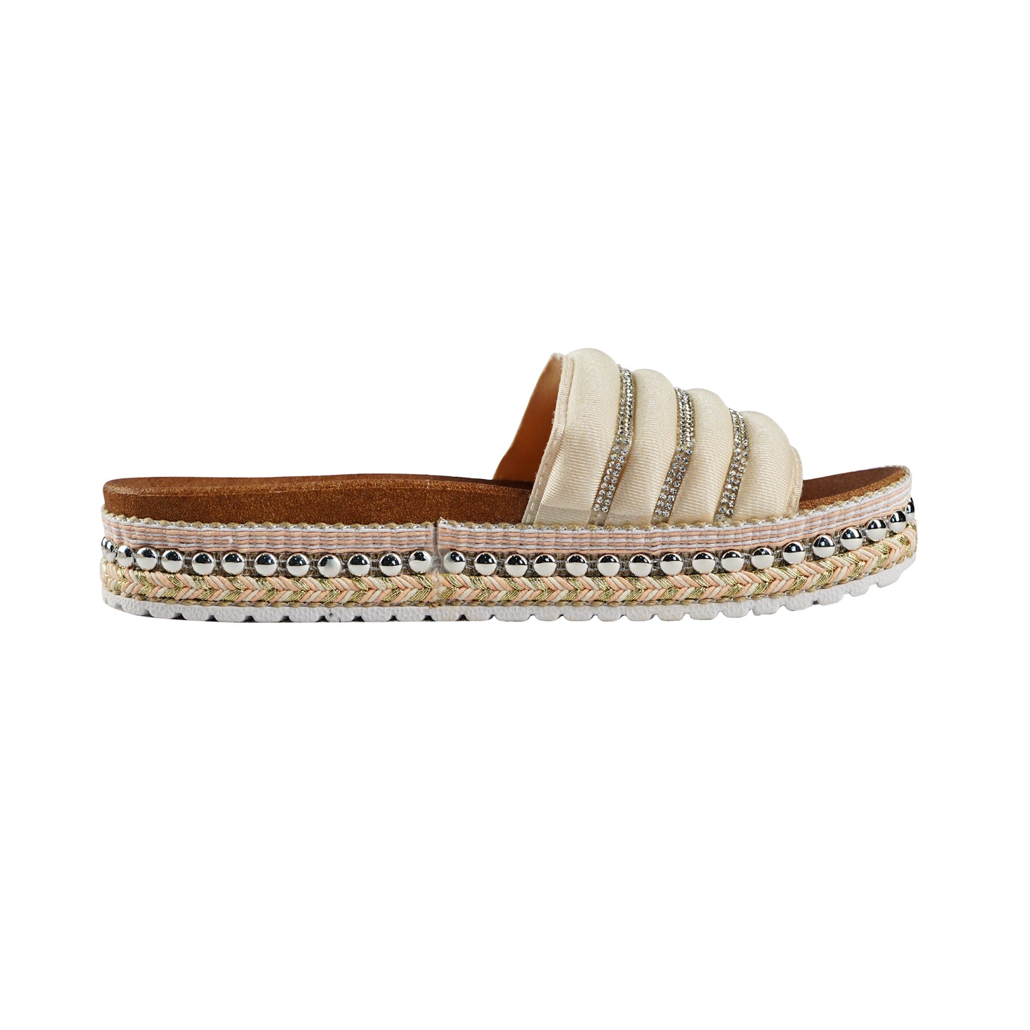 Stylistic Mr. Lee Ladies Basic Accessories Footwear for Women Trendy Fashion High Quality Apparel Comfortable Casual Slip on for Women 140638 (Beige)