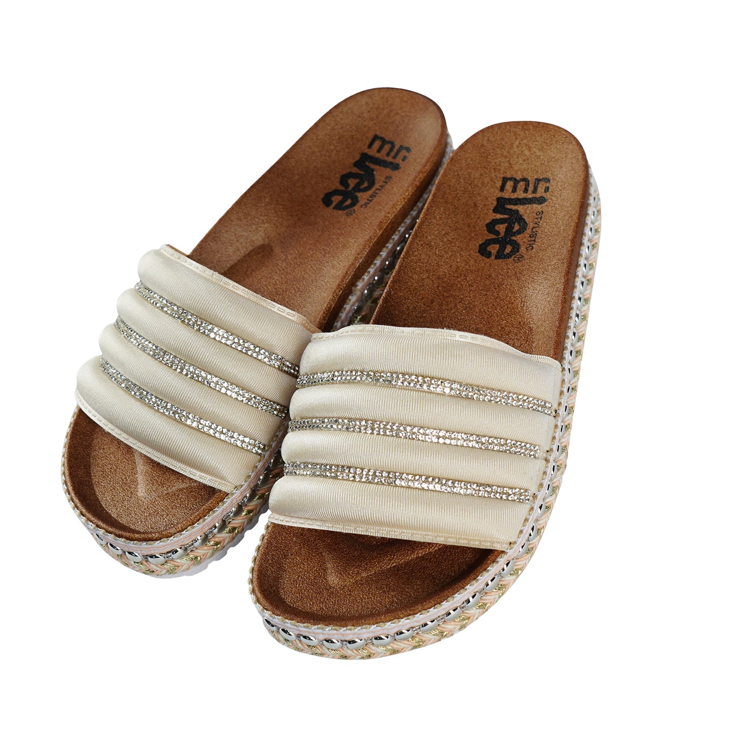Stylistic Mr. Lee Ladies Basic Accessories Footwear for Women Trendy Fashion High Quality Apparel Comfortable Casual Slip on for Women 140638 (Beige)