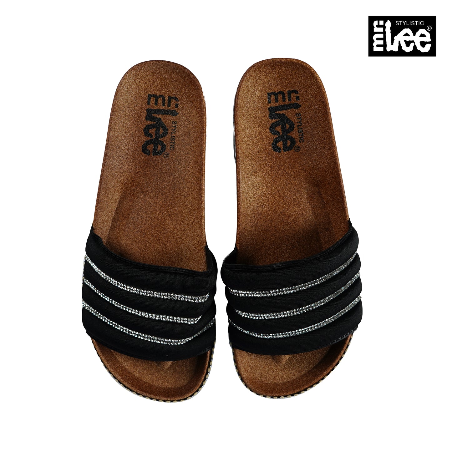 Stylistic Mr. Lee Ladies Basic Accessories Footwear for Women Trendy Fashion High Quality Apparel Comfortable Casual Slip on for Women 140638 (Black)